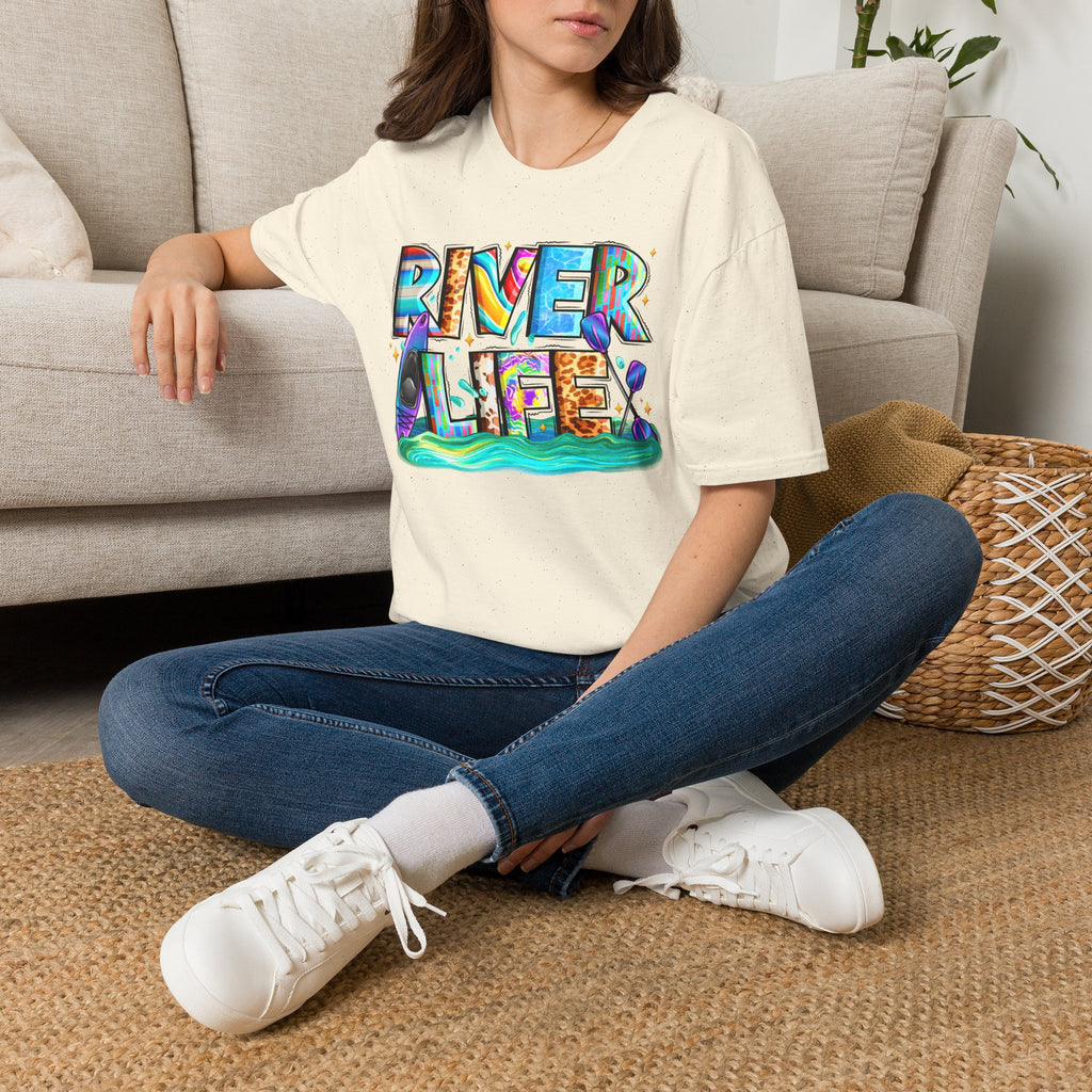 River Life T-Shirt | Colorful Fishing Scenic Graphic
