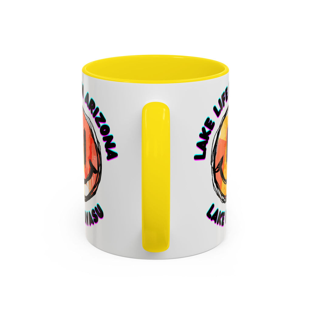 Lake Life in Arizona Smiley Mug | Lake Havasu Accent Coffee Mug