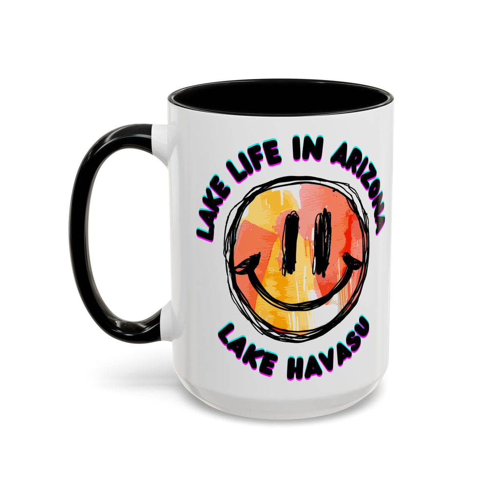 Lake Life in Arizona Smiley Mug | Lake Havasu Accent Coffee Mug