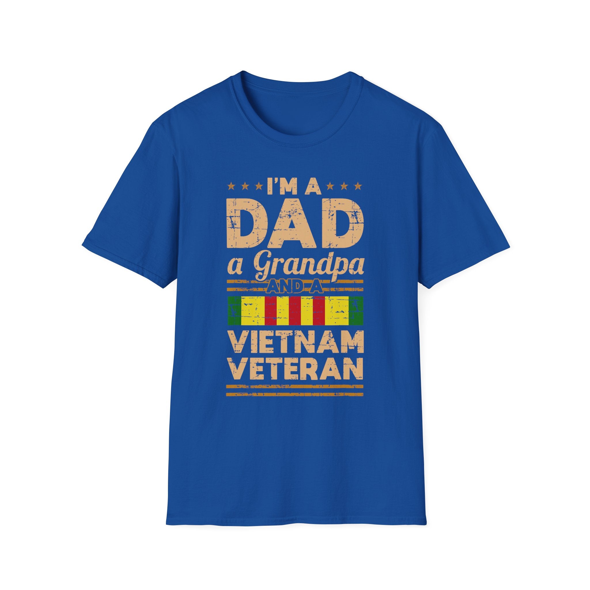I'm a Dad a Grandpa and a Vietnam Veteran T-Shirt | Military Ribbon Tee