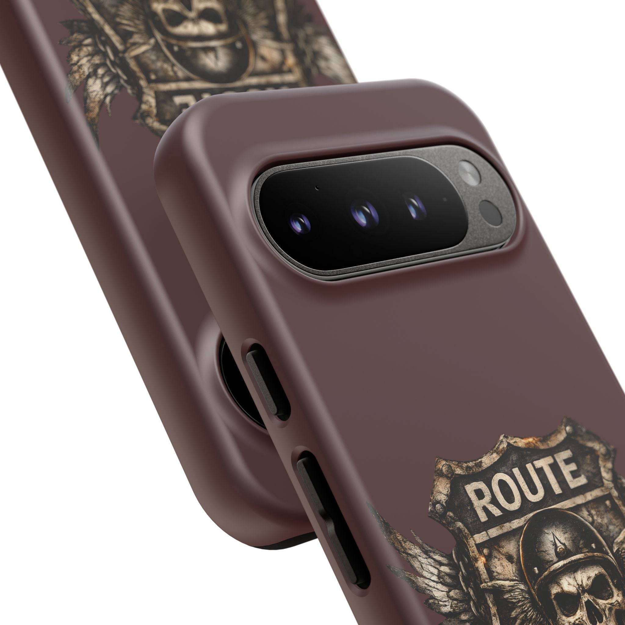 Route 66 Skull Helmet phone case | Motorcycle emblem, Ride the Legend