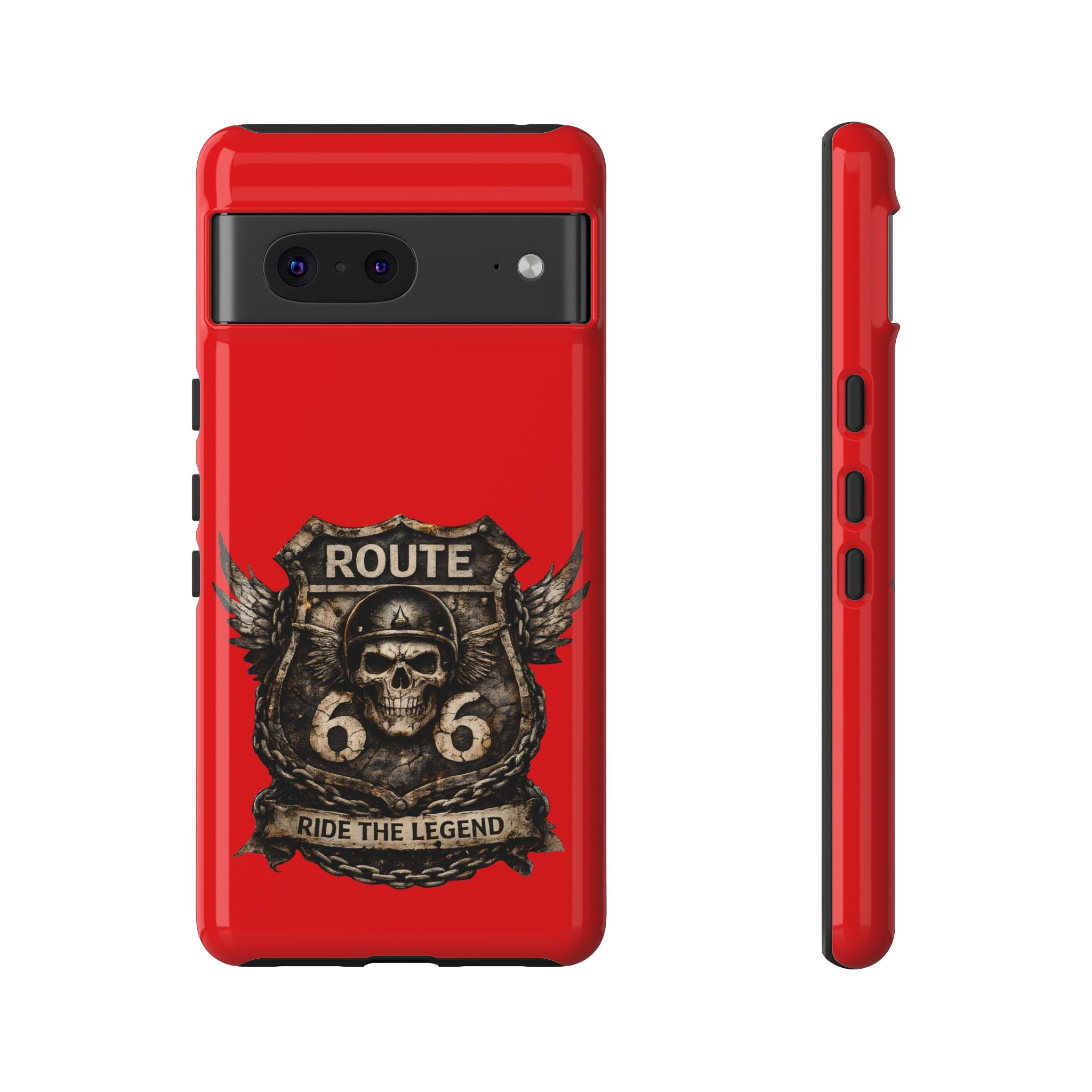 Route 66 Skull Helmet phone case | Motorcycle emblem, Ride the Legend