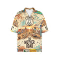 Route 66 All States Women's All Over Print Hawaiian Shirt Made in USA