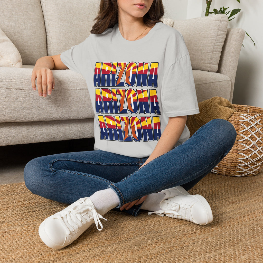 Arizona Retro Logo T‑Shirt — Vintage Sunset State Pride Tee