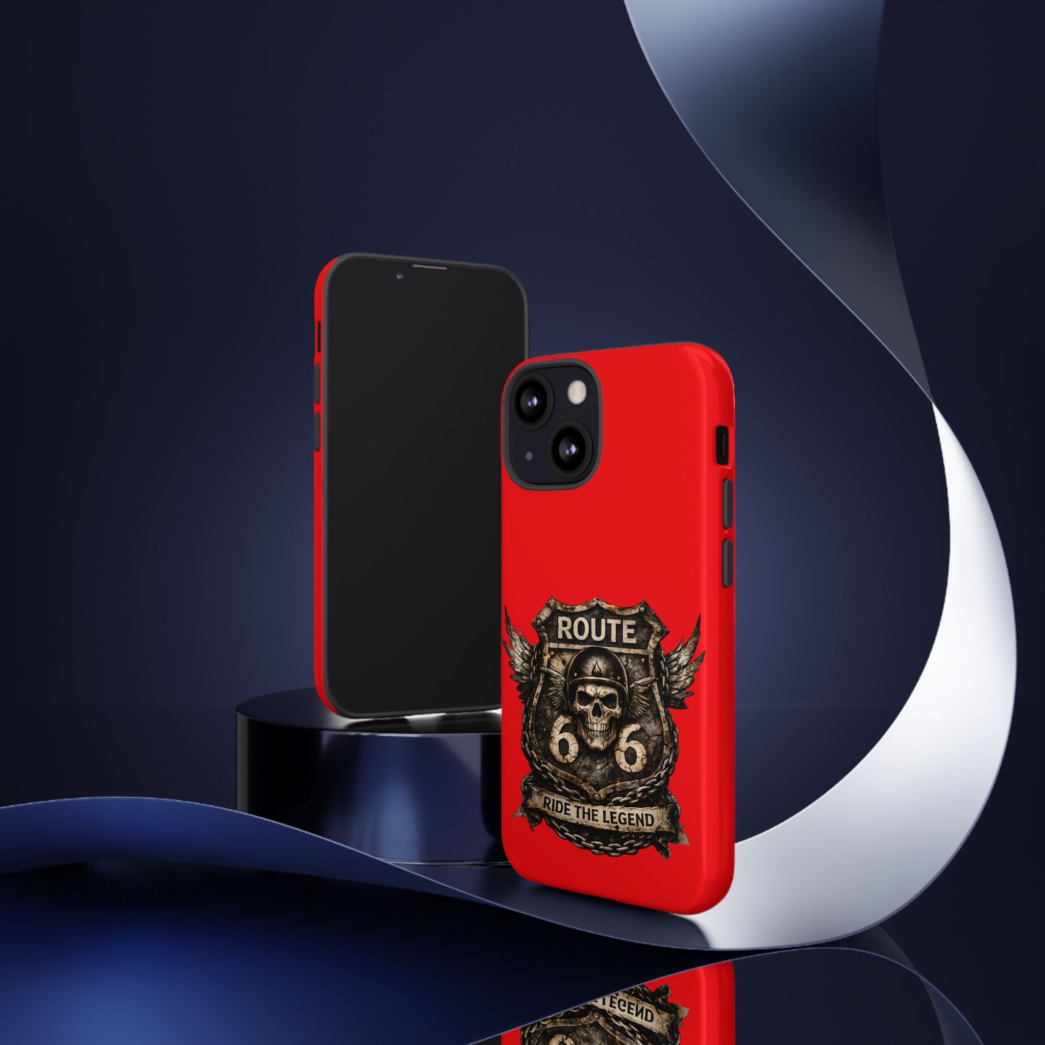 Route 66 Skull Helmet phone case | Motorcycle emblem, Ride the Legend