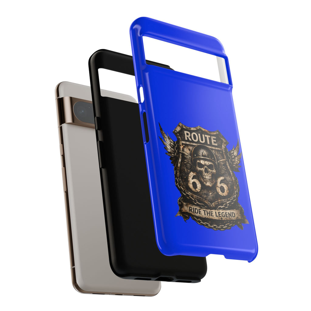 Route 66 Skull Helmet phone case | Motorcycle emblem, Ride the Legend