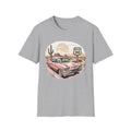Retro Pink Classic Car Route 66 T-Shirt | Desert Cactus Vintage Roadtrip