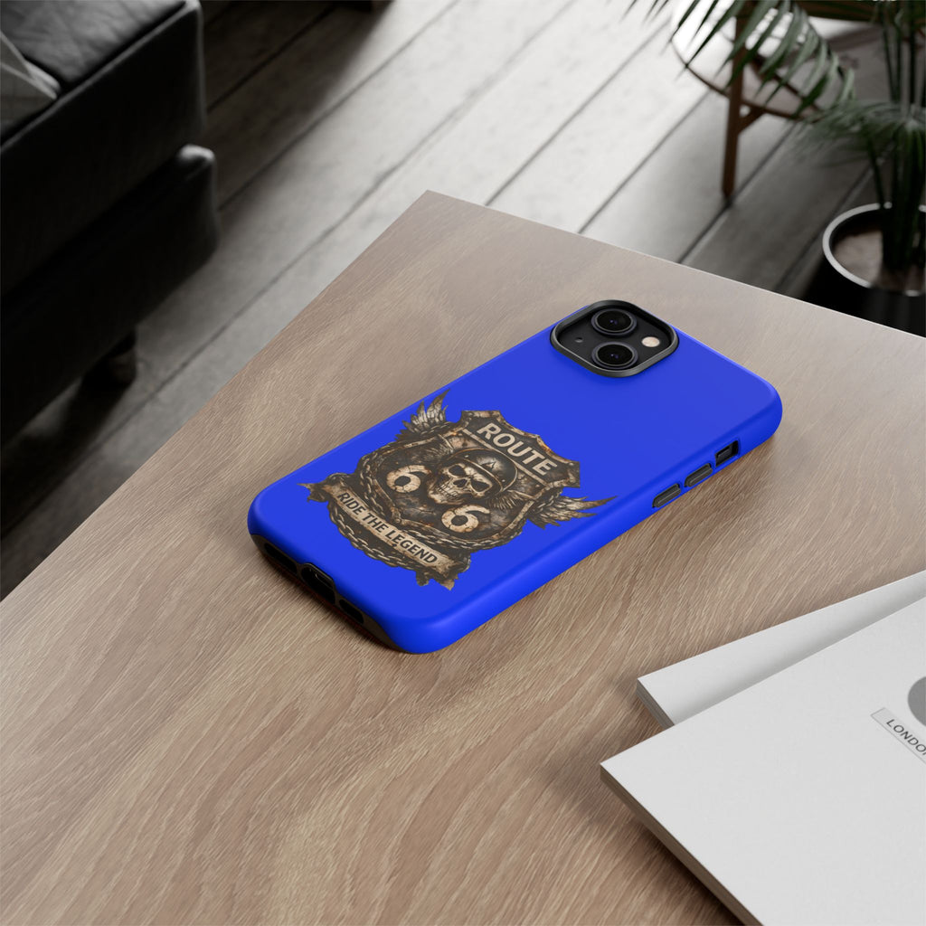 Route 66 Skull Helmet phone case | Motorcycle emblem, Ride the Legend