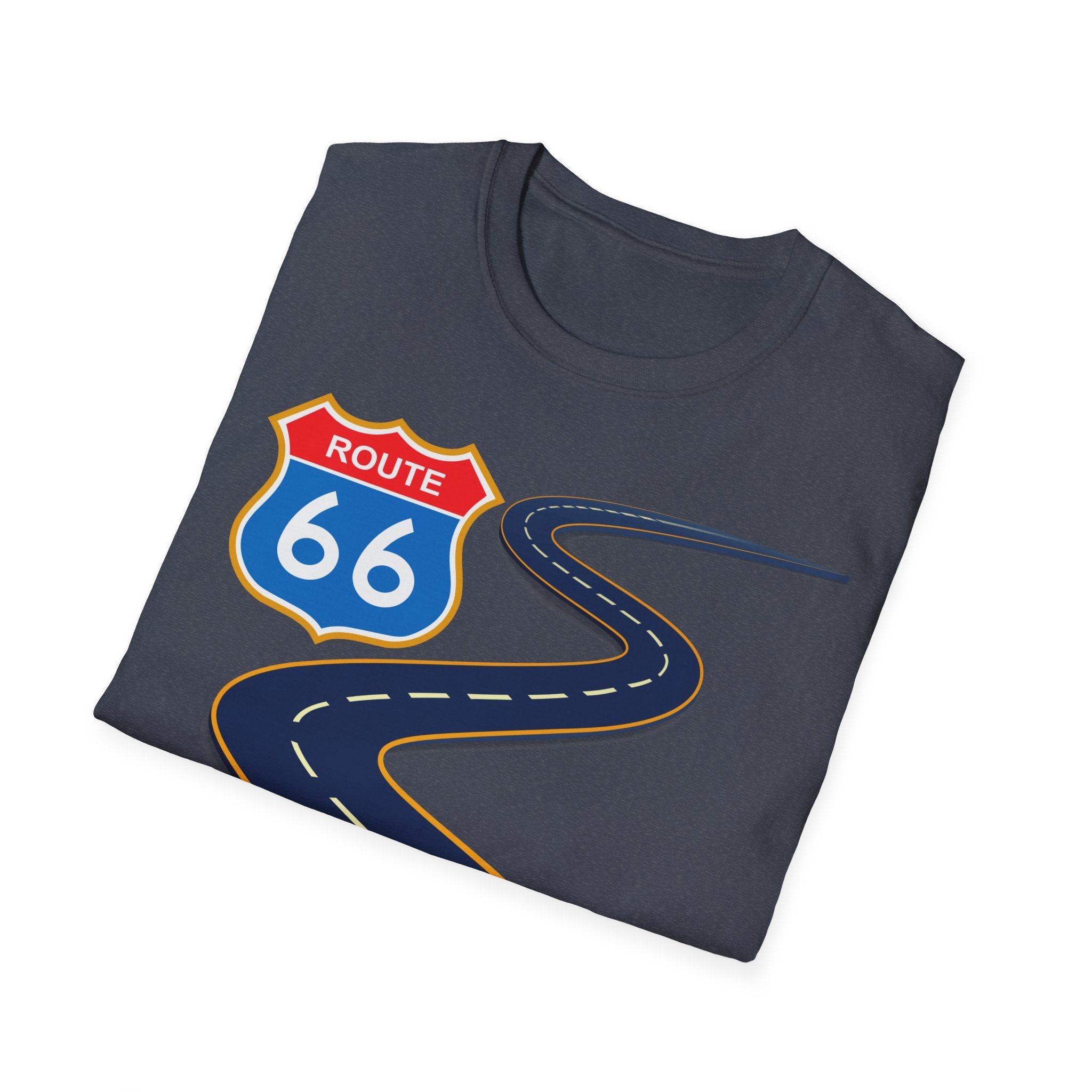 Route 66 Mens and Womans Softstyle T-Shirt, Retro Road Trip Tee, Vintage Highway Shirt, Travel Adventure Top, Unisex Graphic Tee