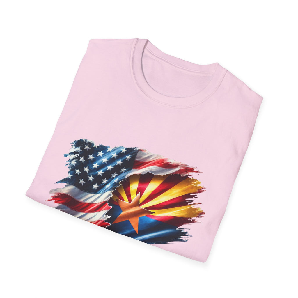 Arizona Flag with American Flag T-Shirt | Patriotic State Pride Tee