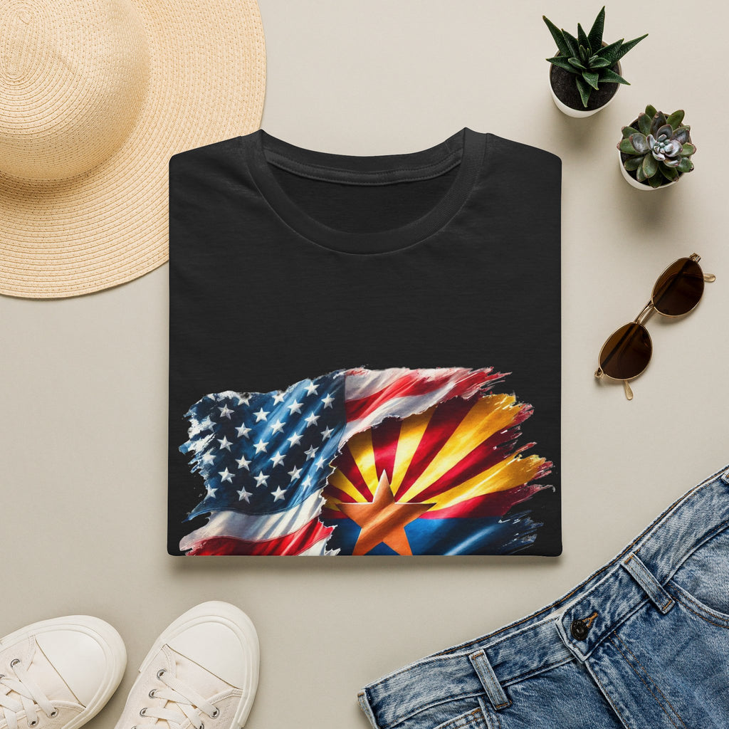 Arizona Flag with American Flag T-Shirt | Patriotic State Pride Tee