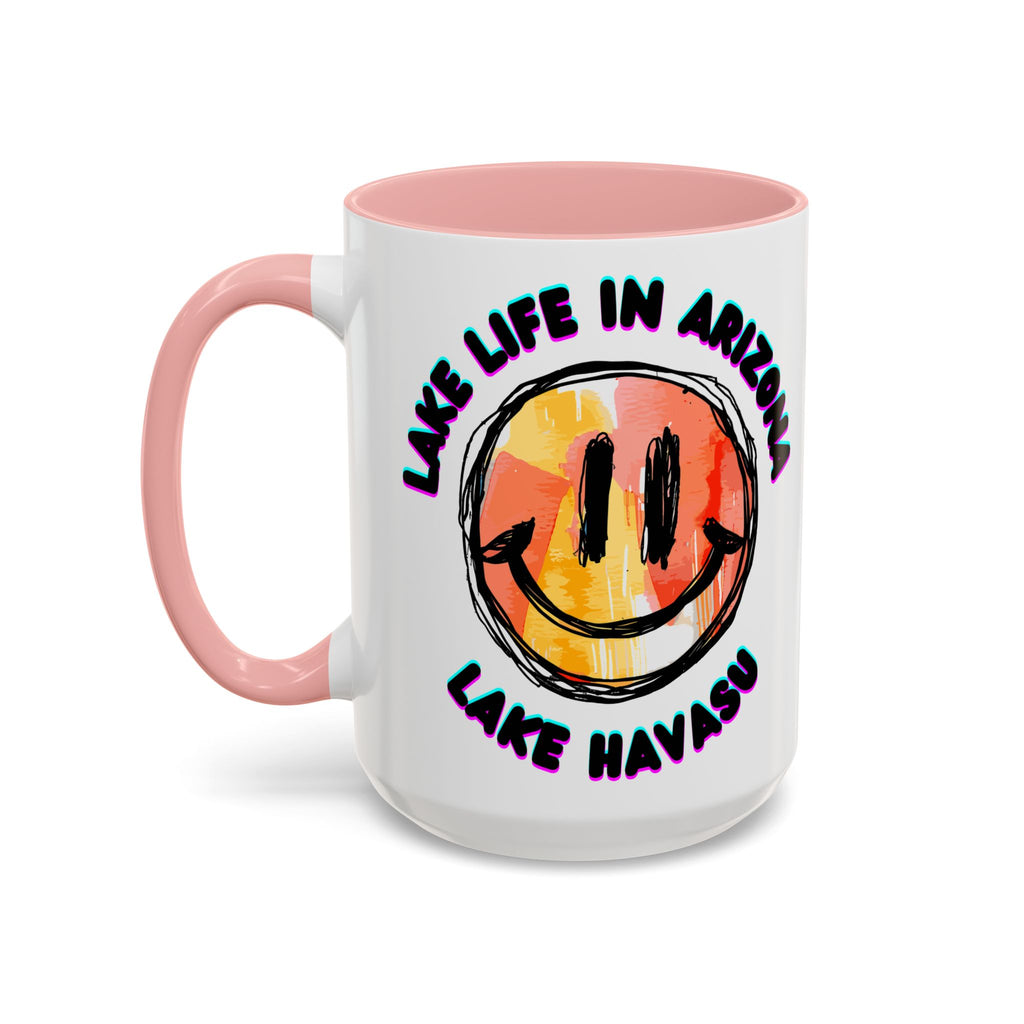 Lake Life in Arizona Smiley Mug | Lake Havasu Accent Coffee Mug