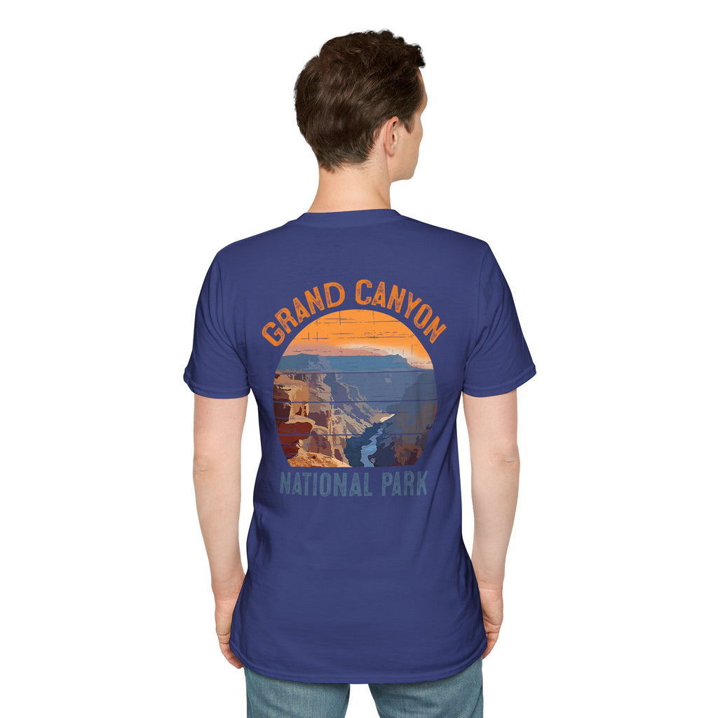Grand Canyon Retro Sunset T-Shirt | Printed Front and Back National Park Landscape
