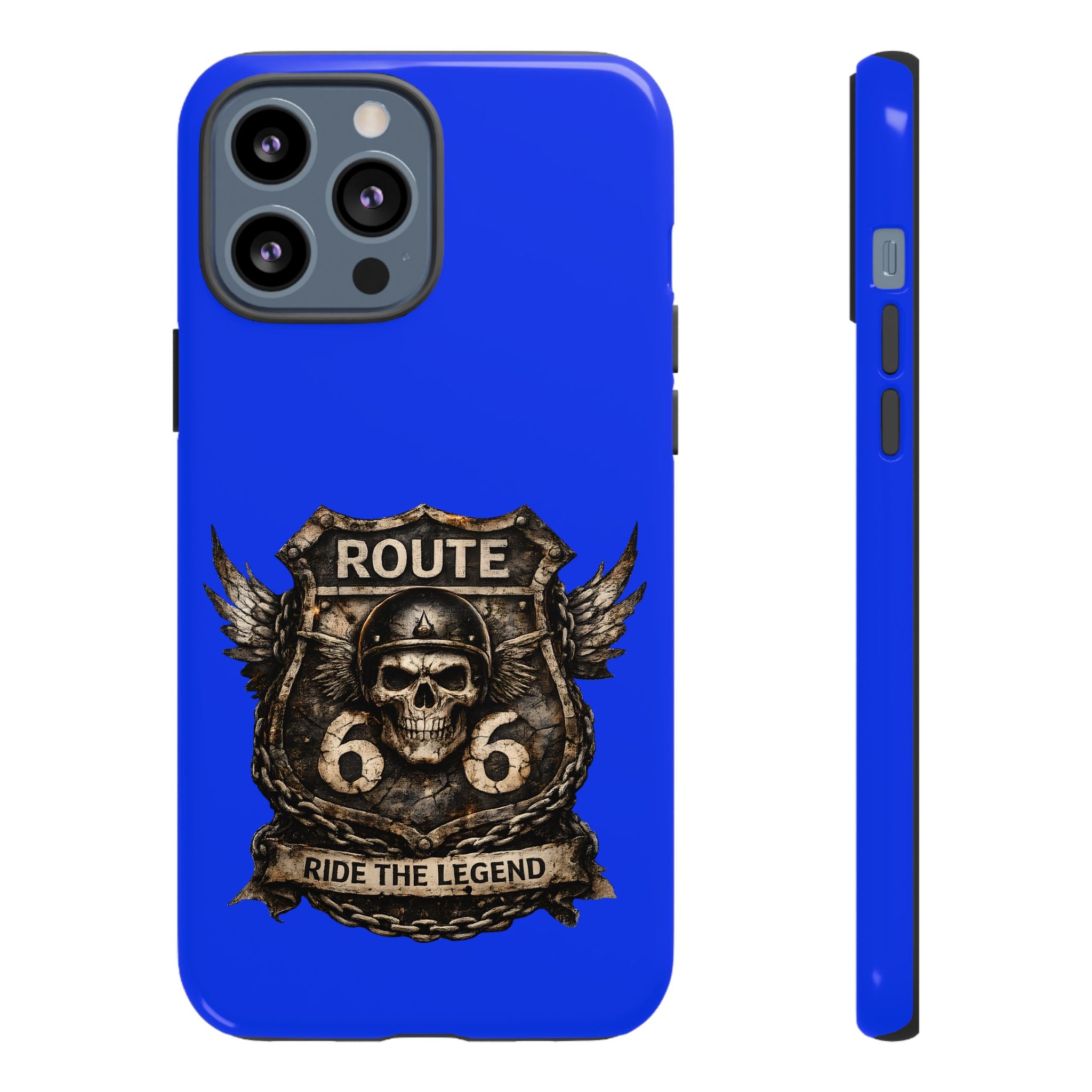 Route 66 Skull Helmet phone case | Motorcycle emblem, Ride the Legend