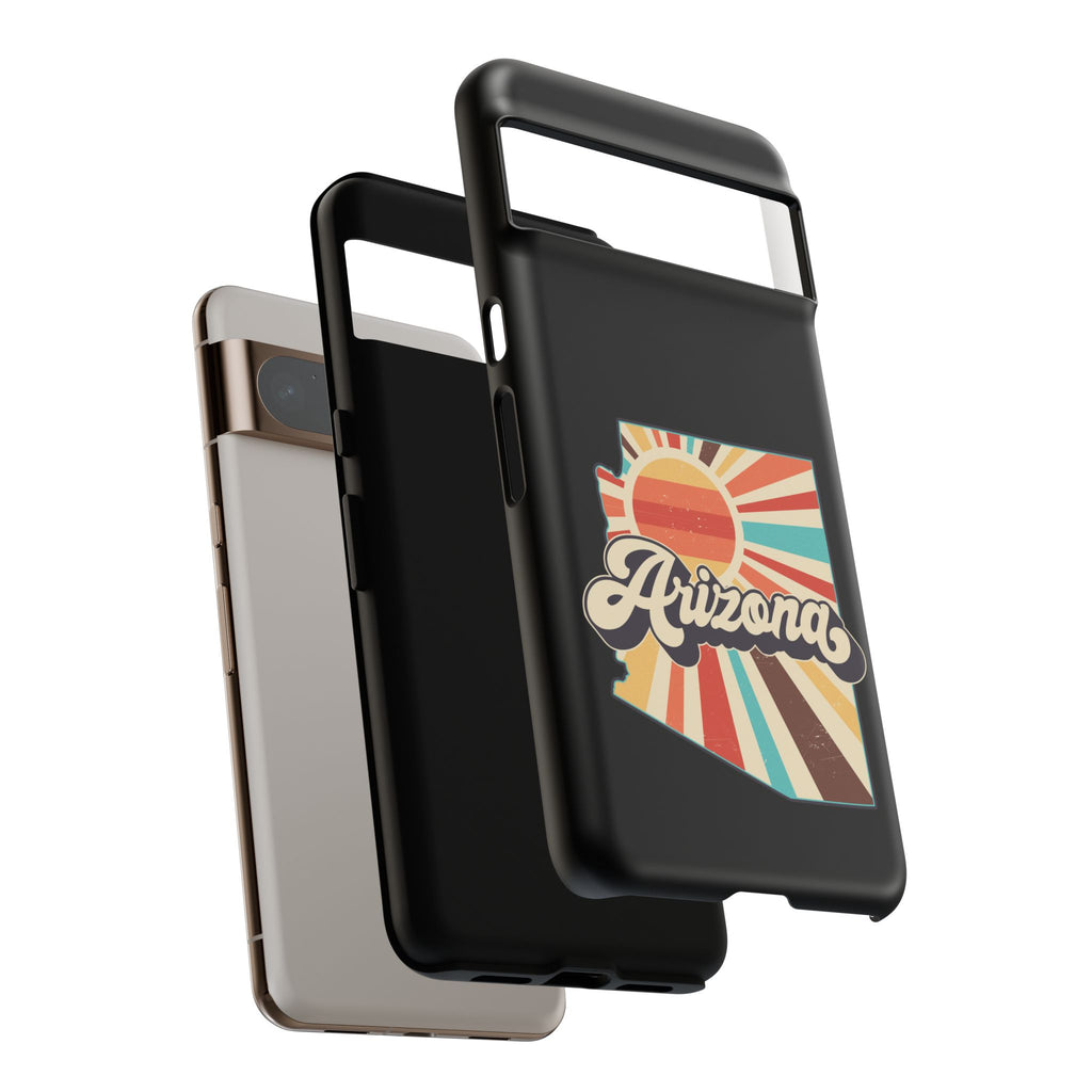 Arizona State Outline Retro Sunset Phone Case | AZ Tough Case