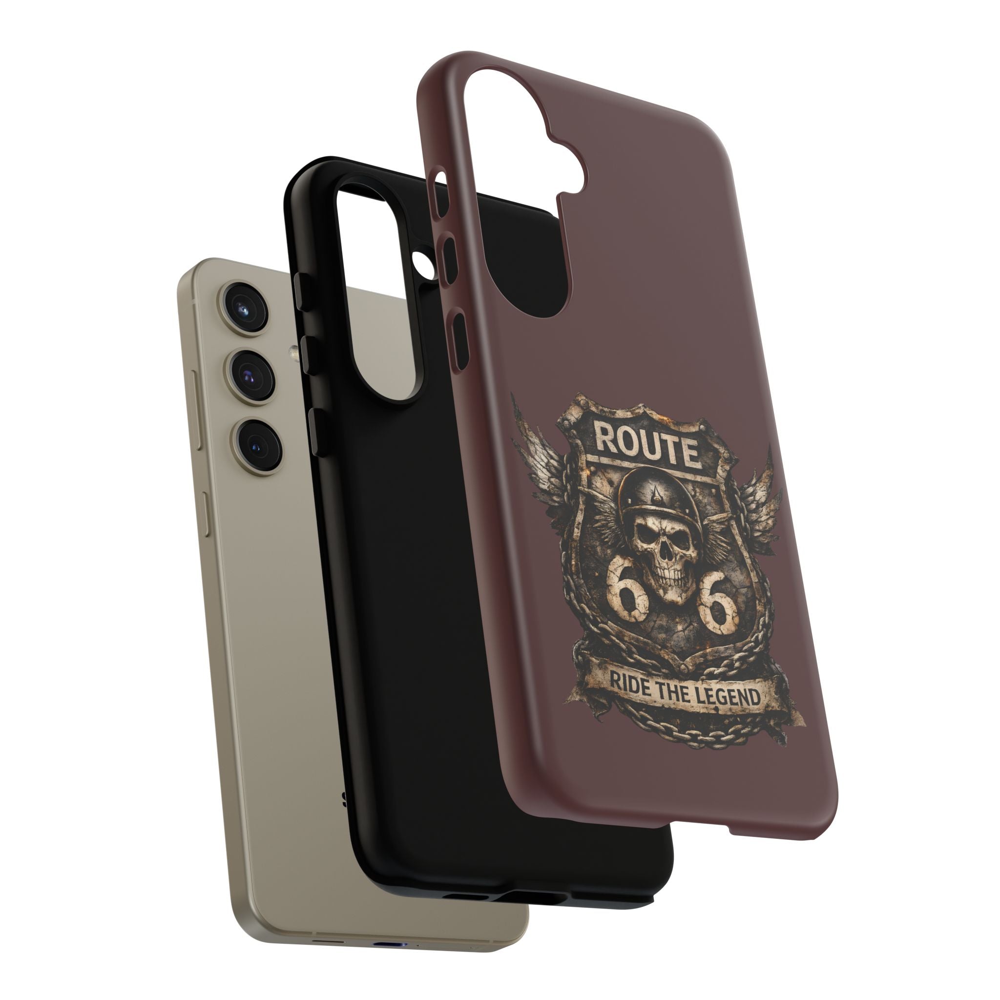 Route 66 Skull Helmet phone case | Motorcycle emblem, Ride the Legend