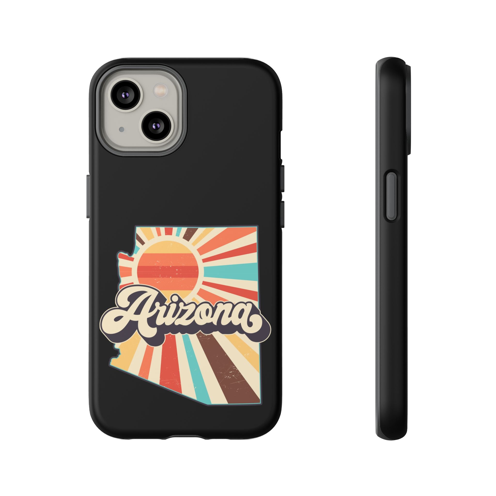 Arizona State Outline Retro Sunset Phone Case | AZ Tough Case