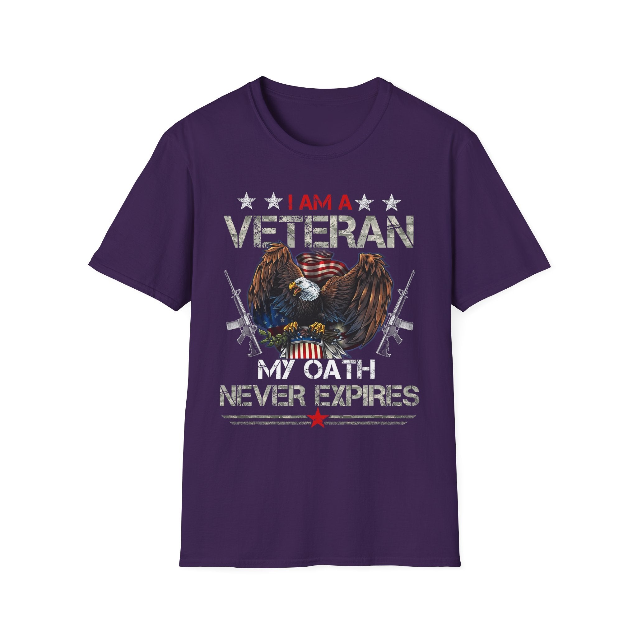 I Am Veteran My Oath Never Expires T-Shirt | Eagle American Flag Military Pride