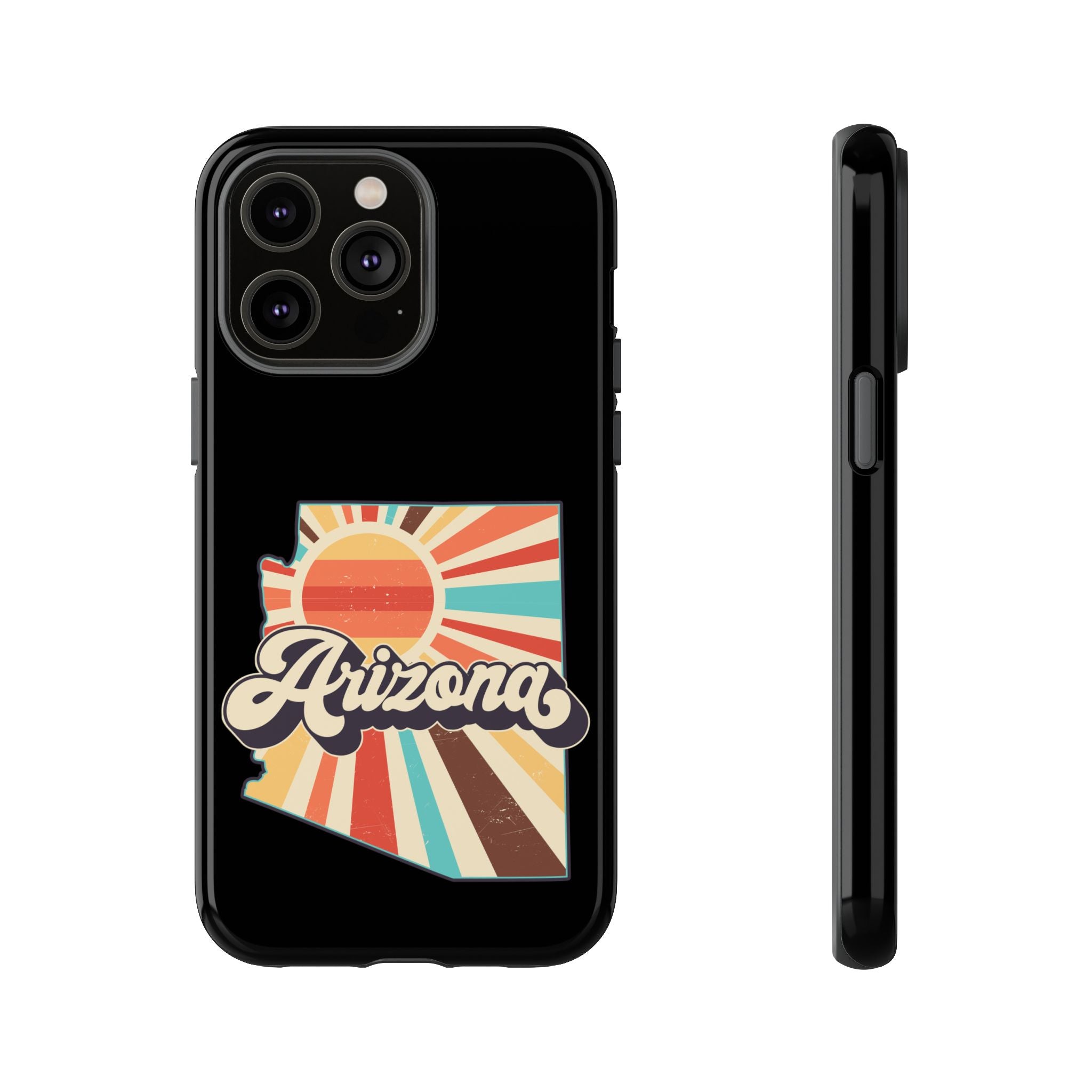 Arizona State Outline Retro Sunset Phone Case | AZ Tough Case