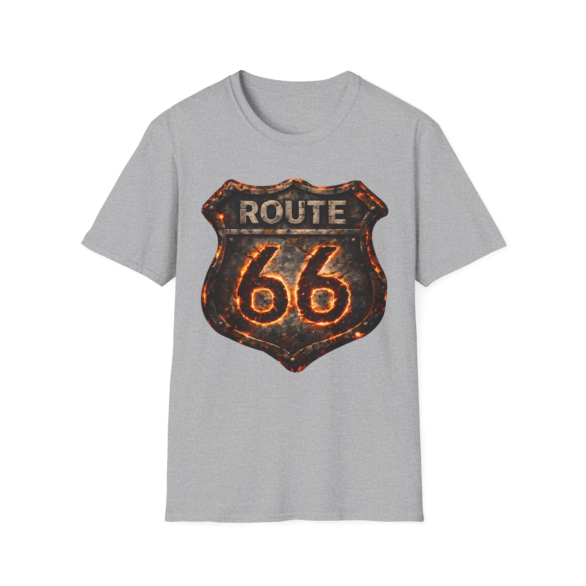 Vintage Route 66 Shield T-Shirt | Retro Road Trip Sign