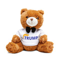 Trump Teddy Bear with Political Logo T-Shirt Plush Toy | Brown Stuffed Animal