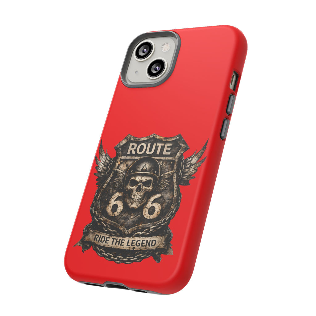 Route 66 Skull Helmet phone case | Motorcycle emblem, Ride the Legend