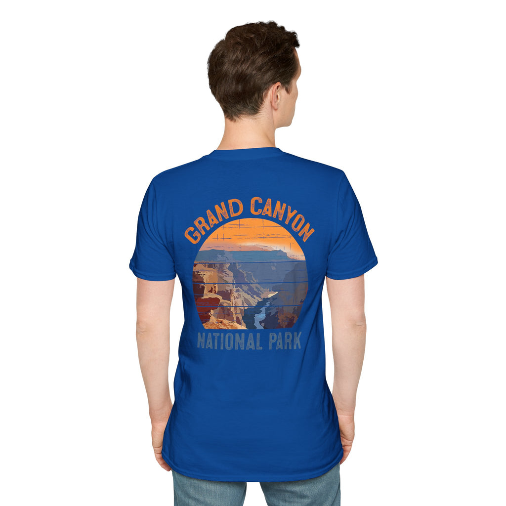 Grand Canyon Retro Sunset T-Shirt | Printed Front and Back National Park Landscape