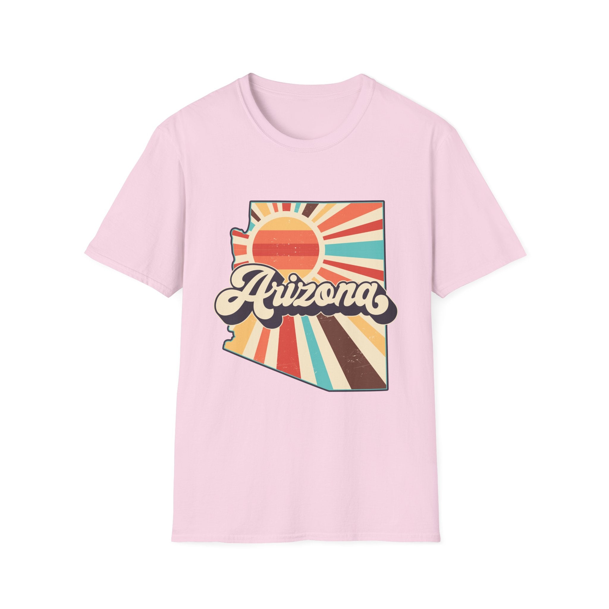 Arizona Retro Sunset T-Shirt | AZ State Map Vintage Rays