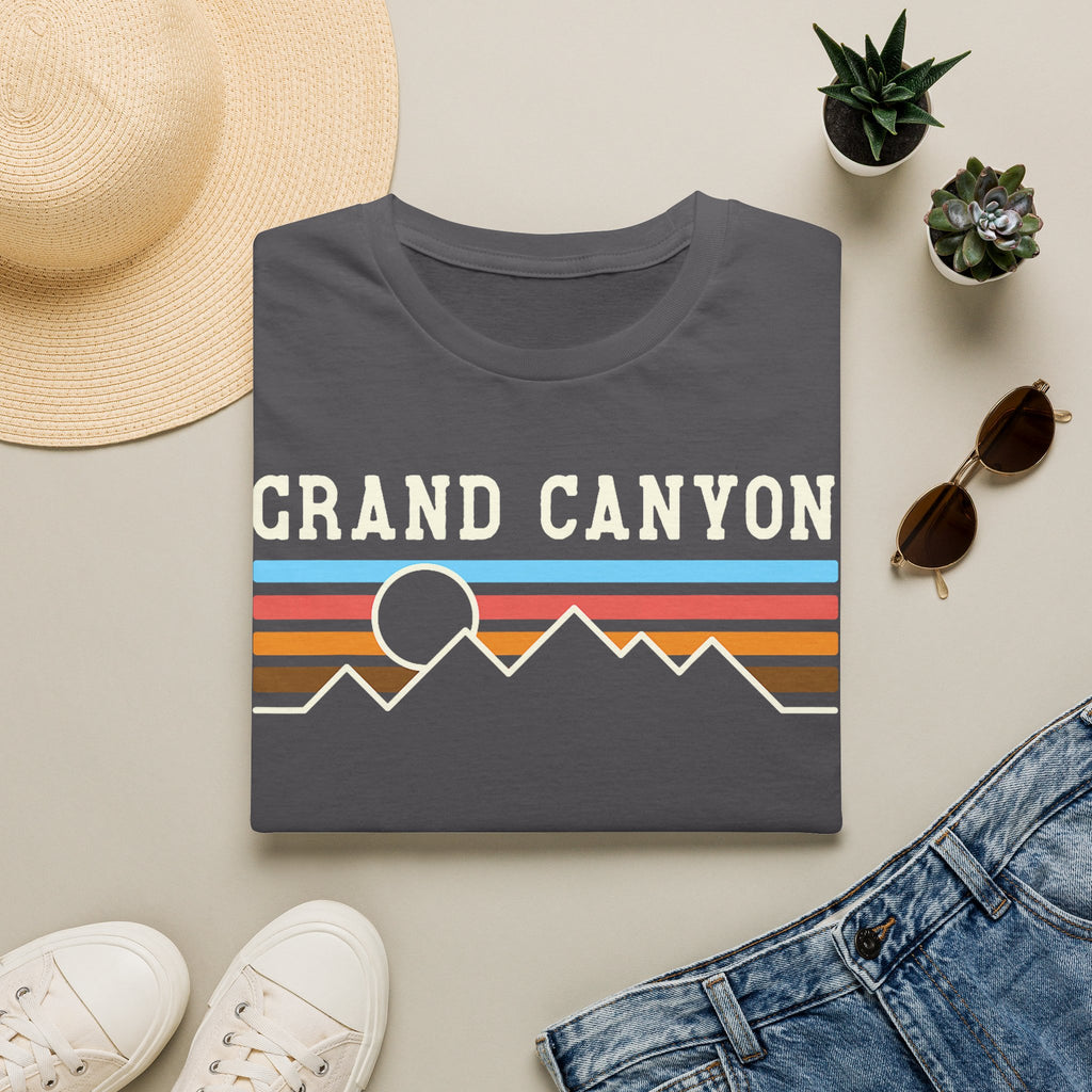 Grand Canyon Retro Sunset T-Shirt | Printed Front and Back National Park Landscape