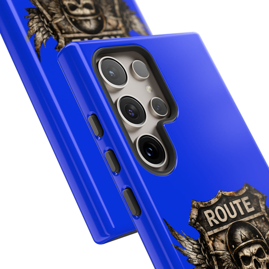 Route 66 Skull Helmet phone case | Motorcycle emblem, Ride the Legend