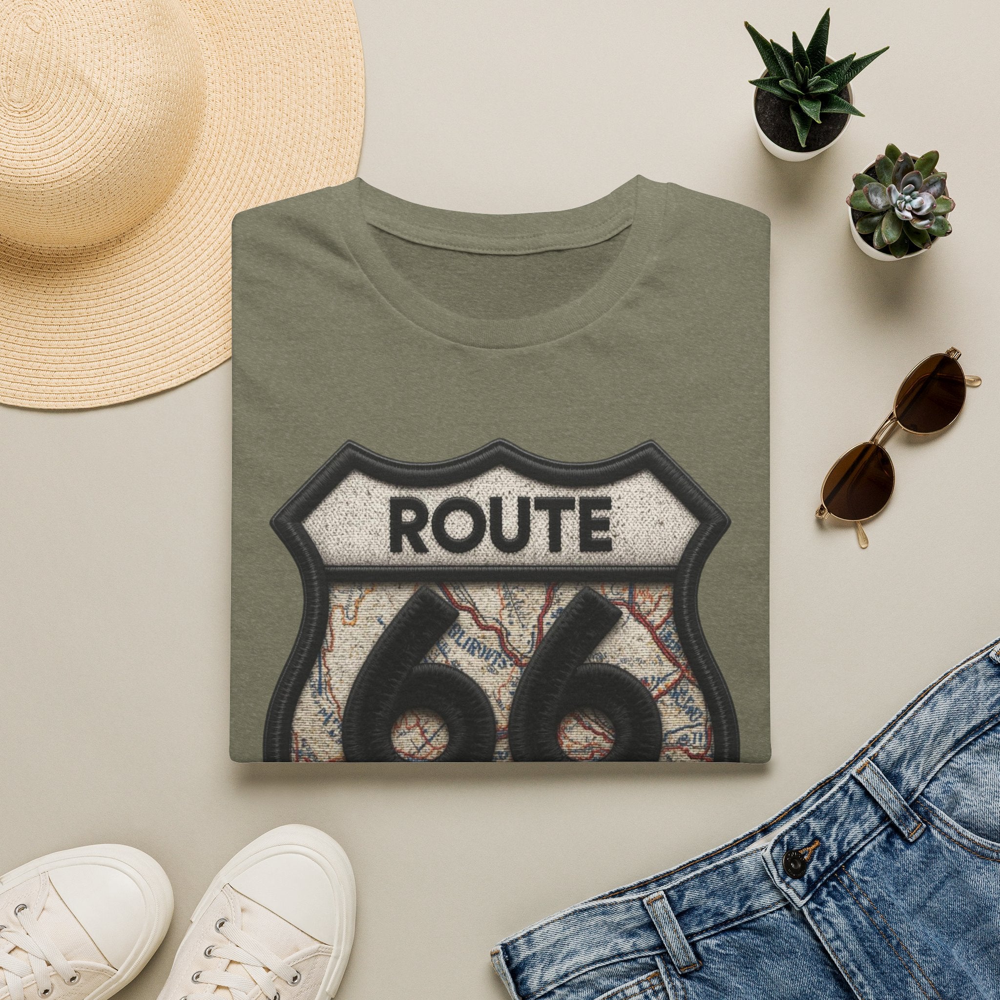 Route 66 Born to Roam T-Shirt | Vintage Highway Shield Tee