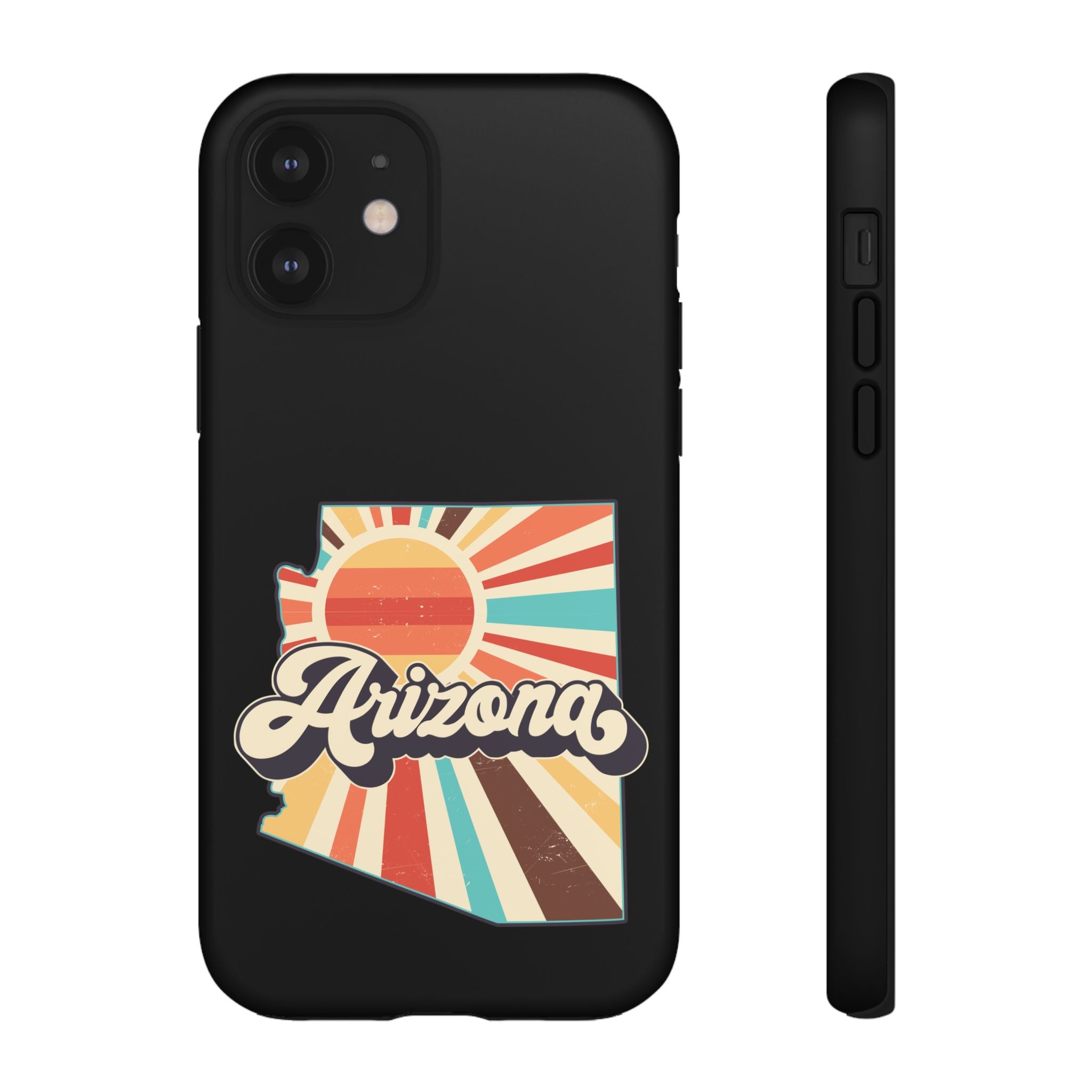 Arizona State Outline Retro Sunset Phone Case | AZ Tough Case
