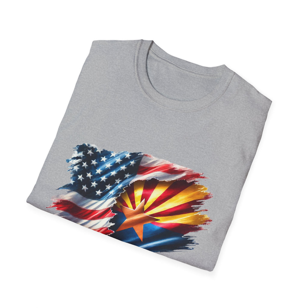 Arizona Flag with American Flag T-Shirt | Patriotic State Pride Tee
