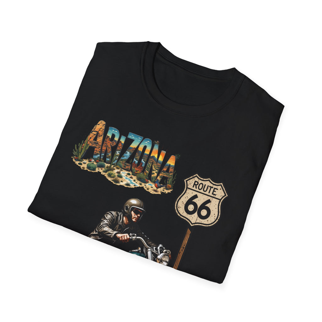 Arizona Route 66 Motorcycle T-Shirt | Biker Road Trip Tee
