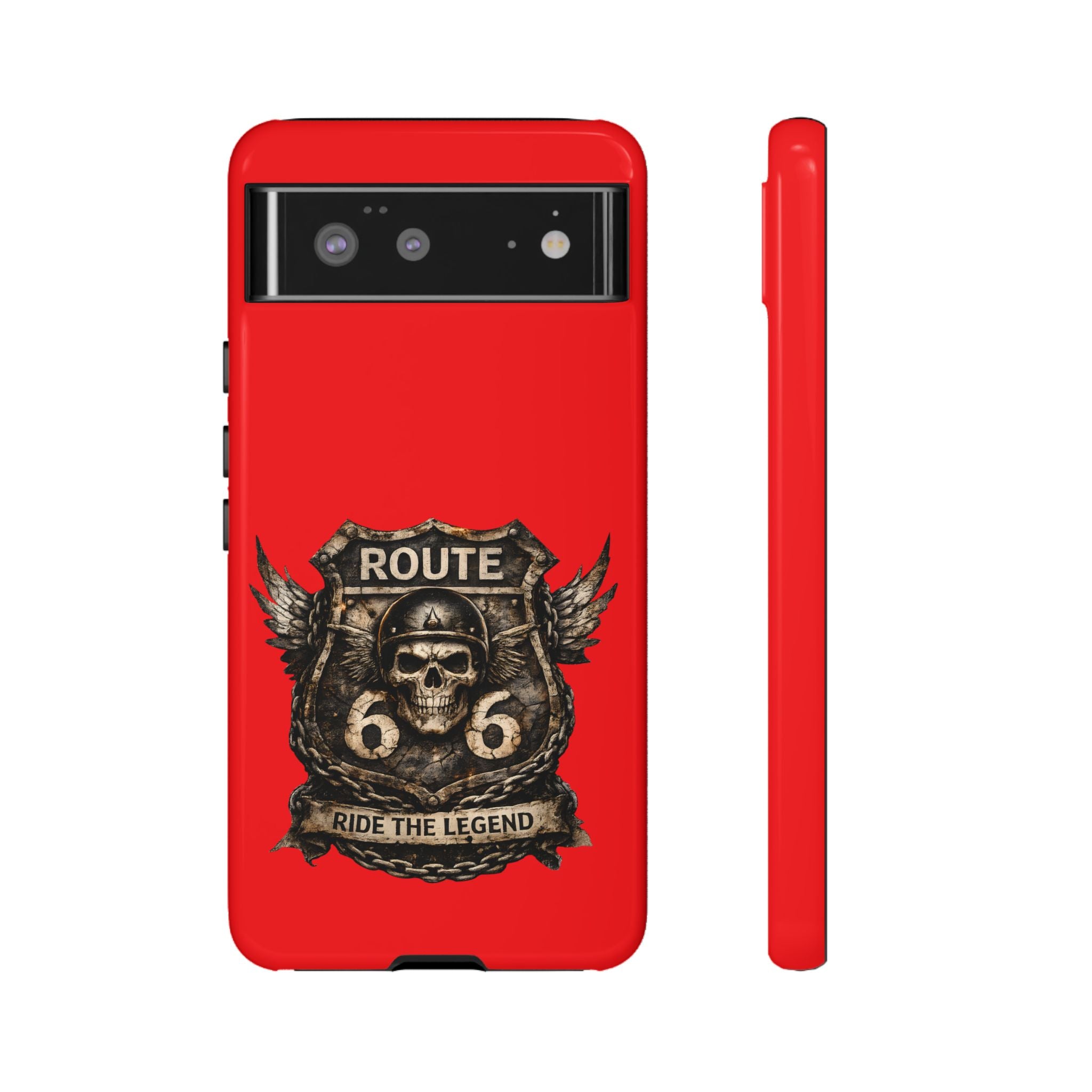 Route 66 Skull Helmet phone case | Motorcycle emblem, Ride the Legend