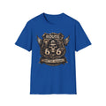 Route 66 Skull Badge T-Shirt | Ride the Legend, Winged Helmet Motorcycle Design