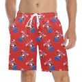 Red White and Blue Celebration Men's Mid-Length Beach Shorts Free Shipping USA