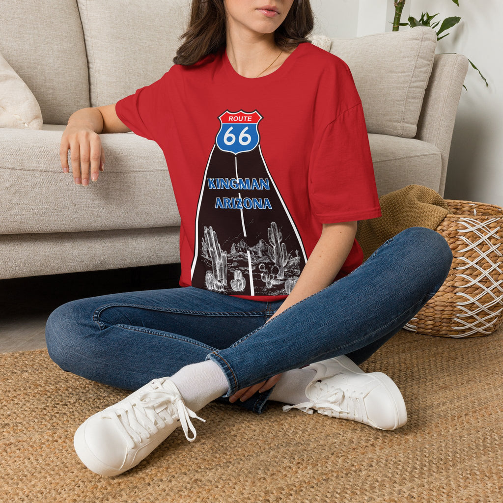 Route 66 Kingman Arizona Mens Womans Softstyle T-Shirt, Vintage Road Trip Shirt, Retro Travel Tee, Men's Women's Graphic Top, Gift for Travelers
