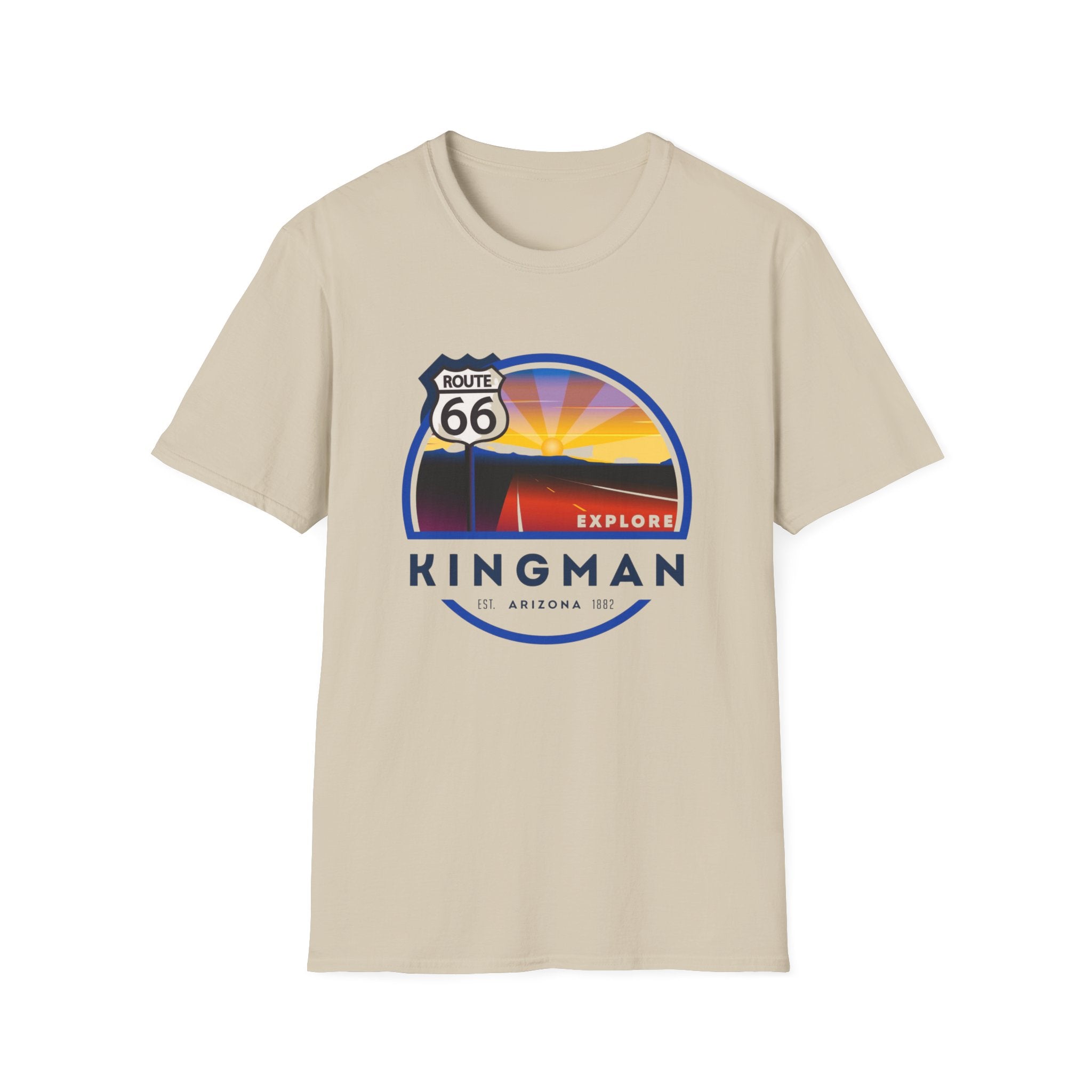Route 66 Kingman Arizona Mens Womans Softstyle T-Shirt