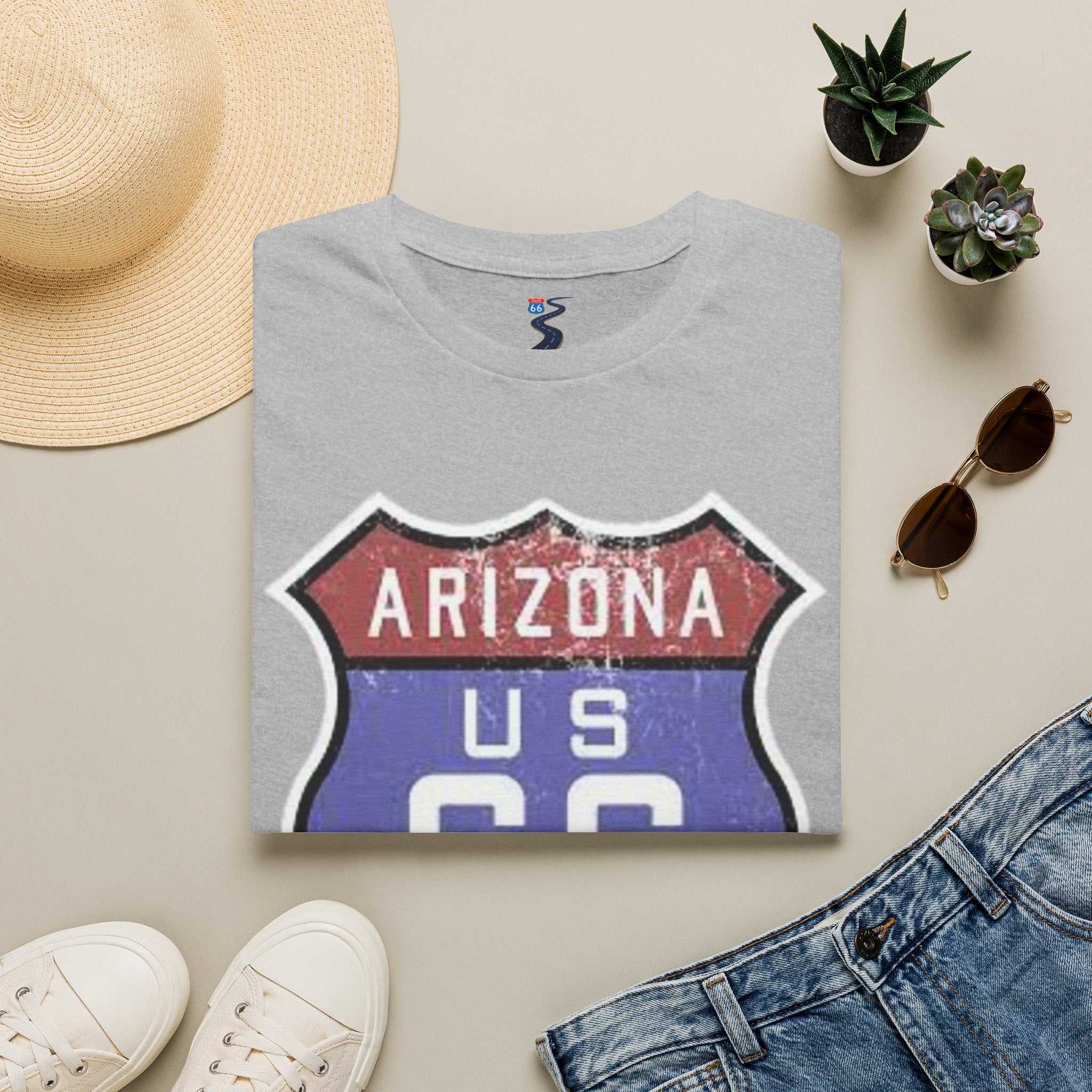 Arizona US 66 Shield T-Shirt | Route 66 Vintage Sign Tee