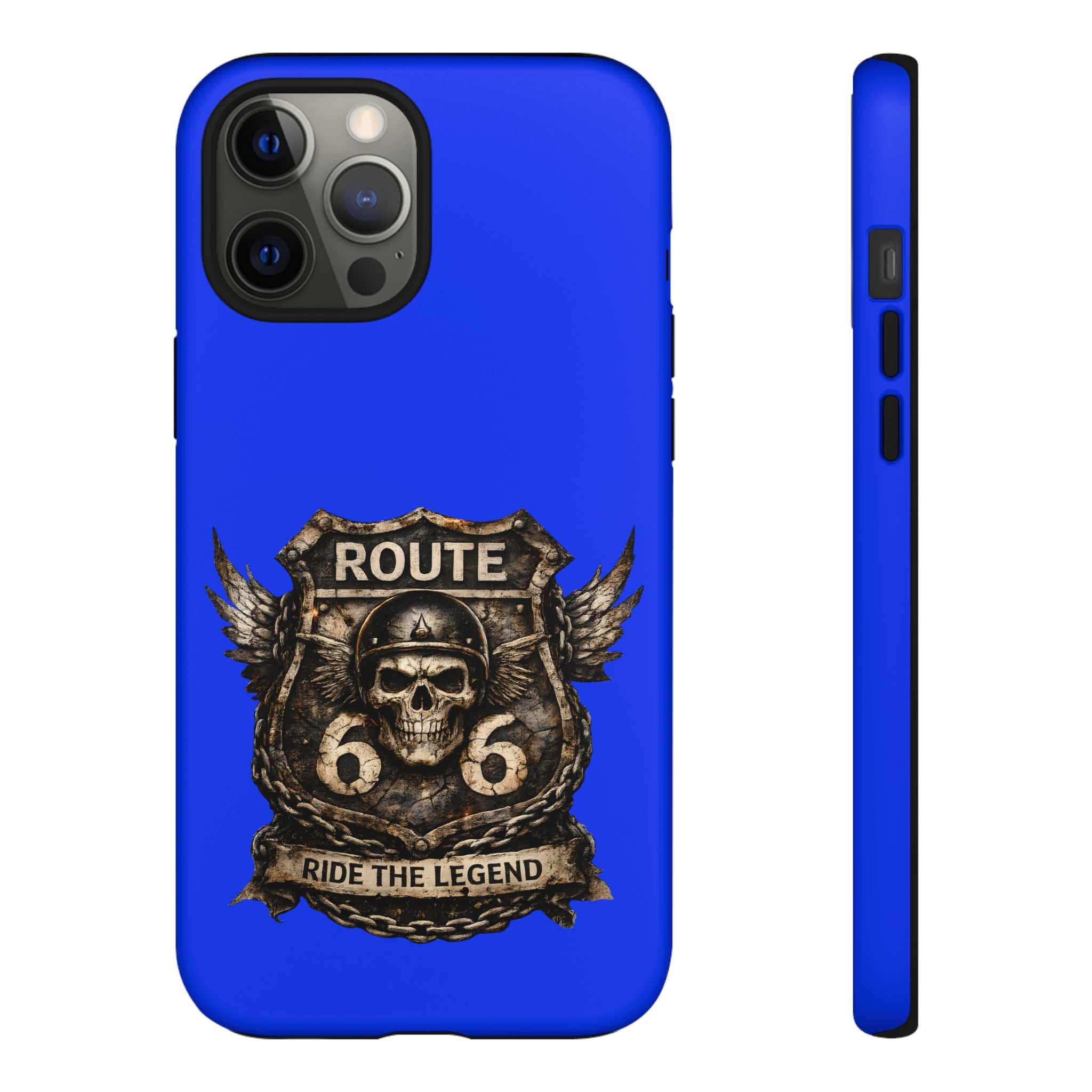 Route 66 Skull Helmet phone case | Motorcycle emblem, Ride the Legend