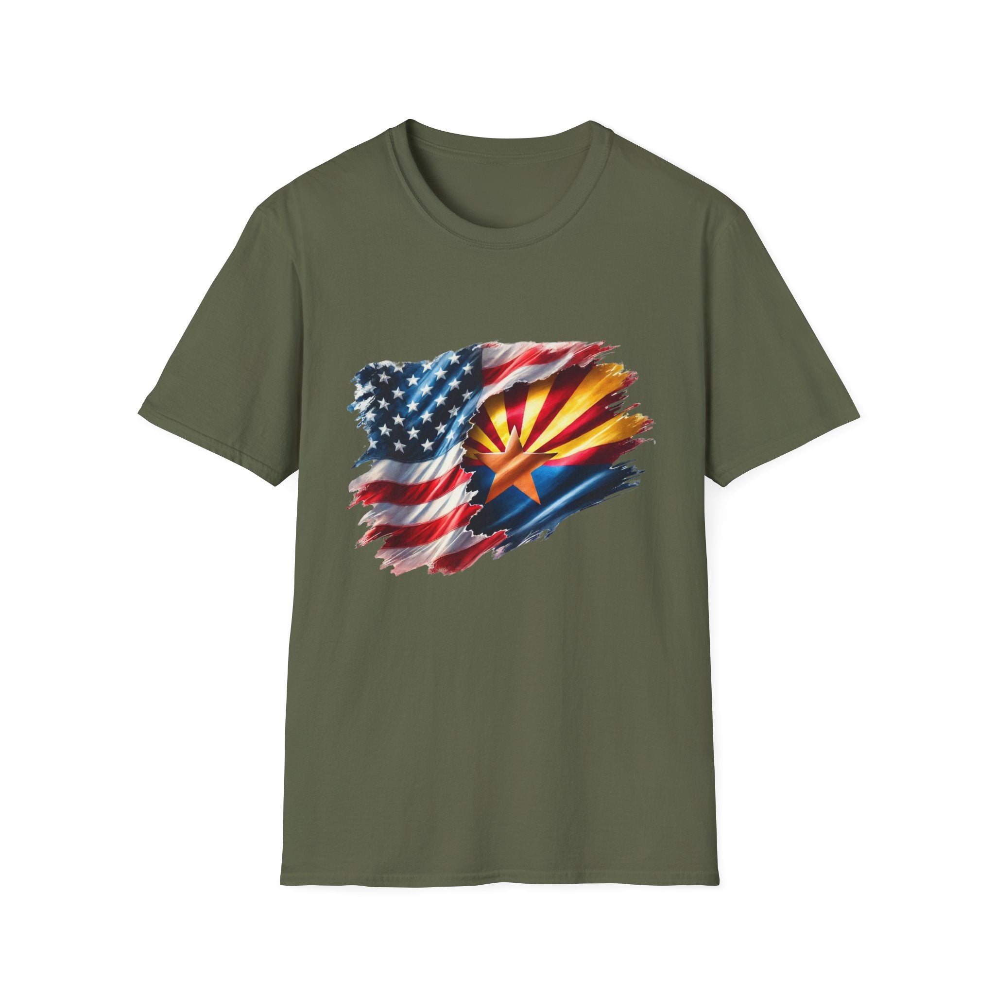 Arizona Flag with American Flag T-Shirt | Patriotic State Pride Tee