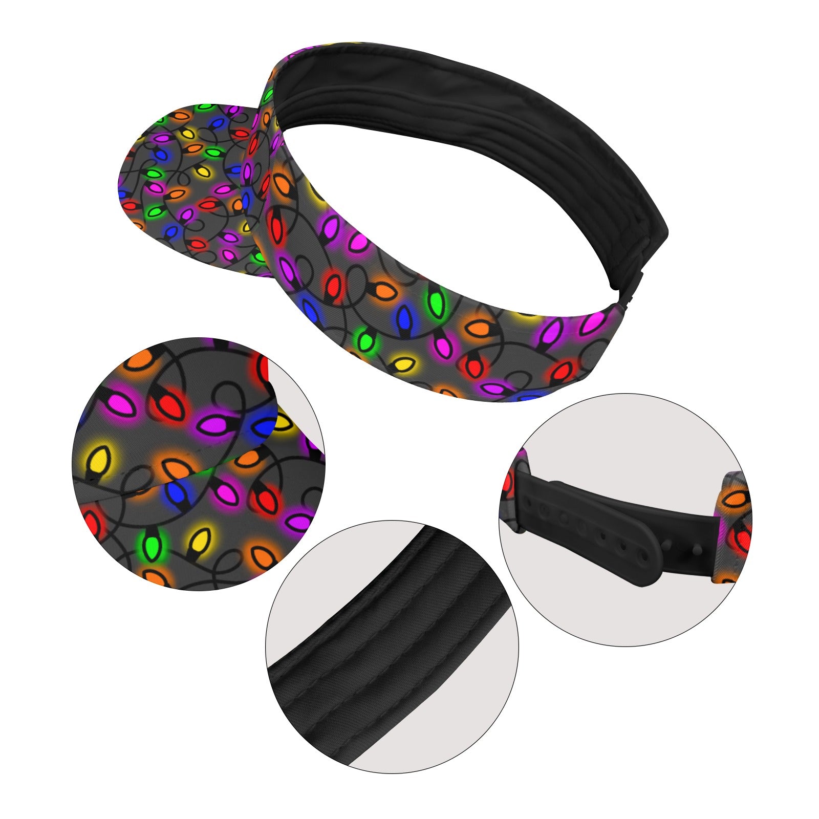 Christmas Lights Sports Visor
