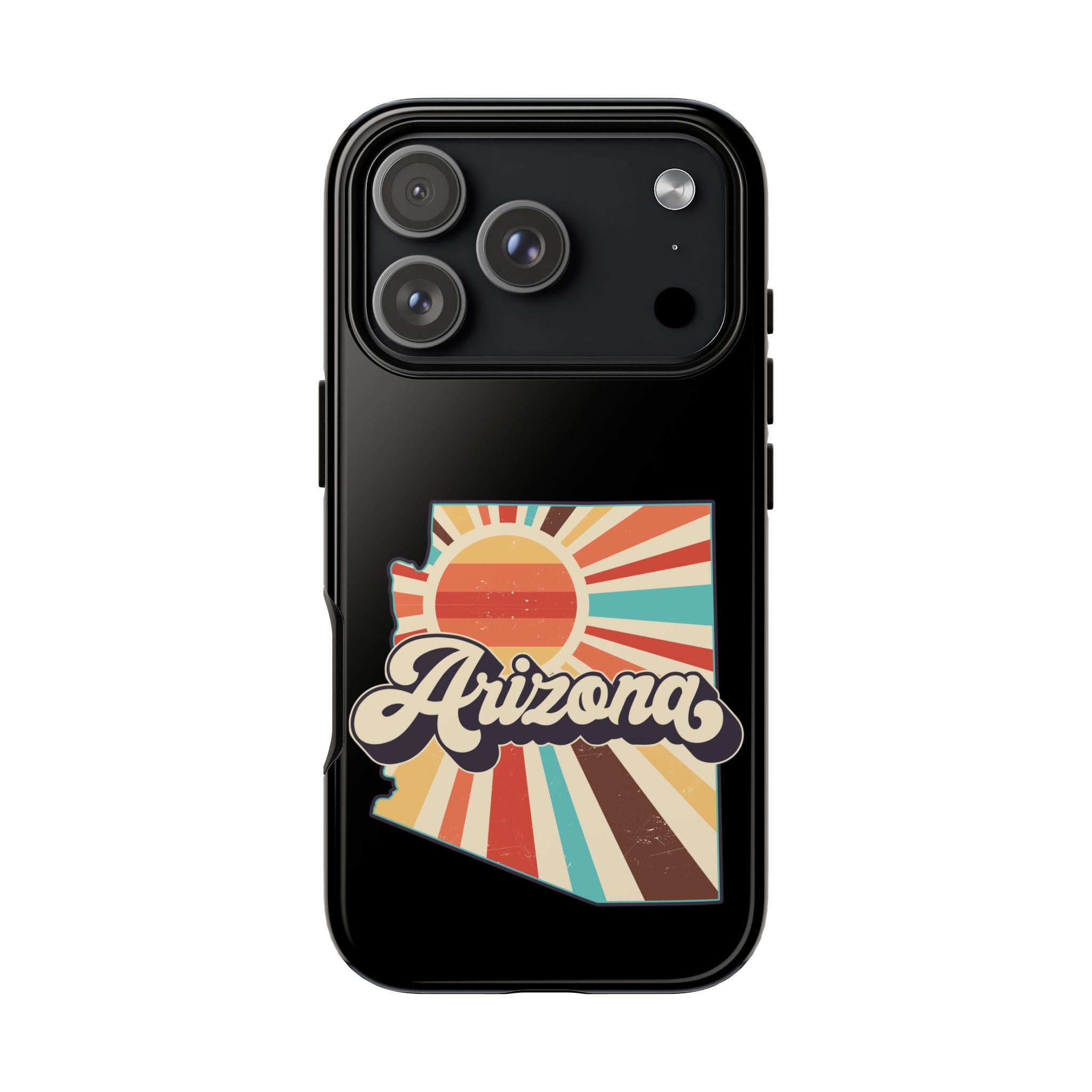 Arizona State Outline Retro Sunset Phone Case | AZ Tough Case