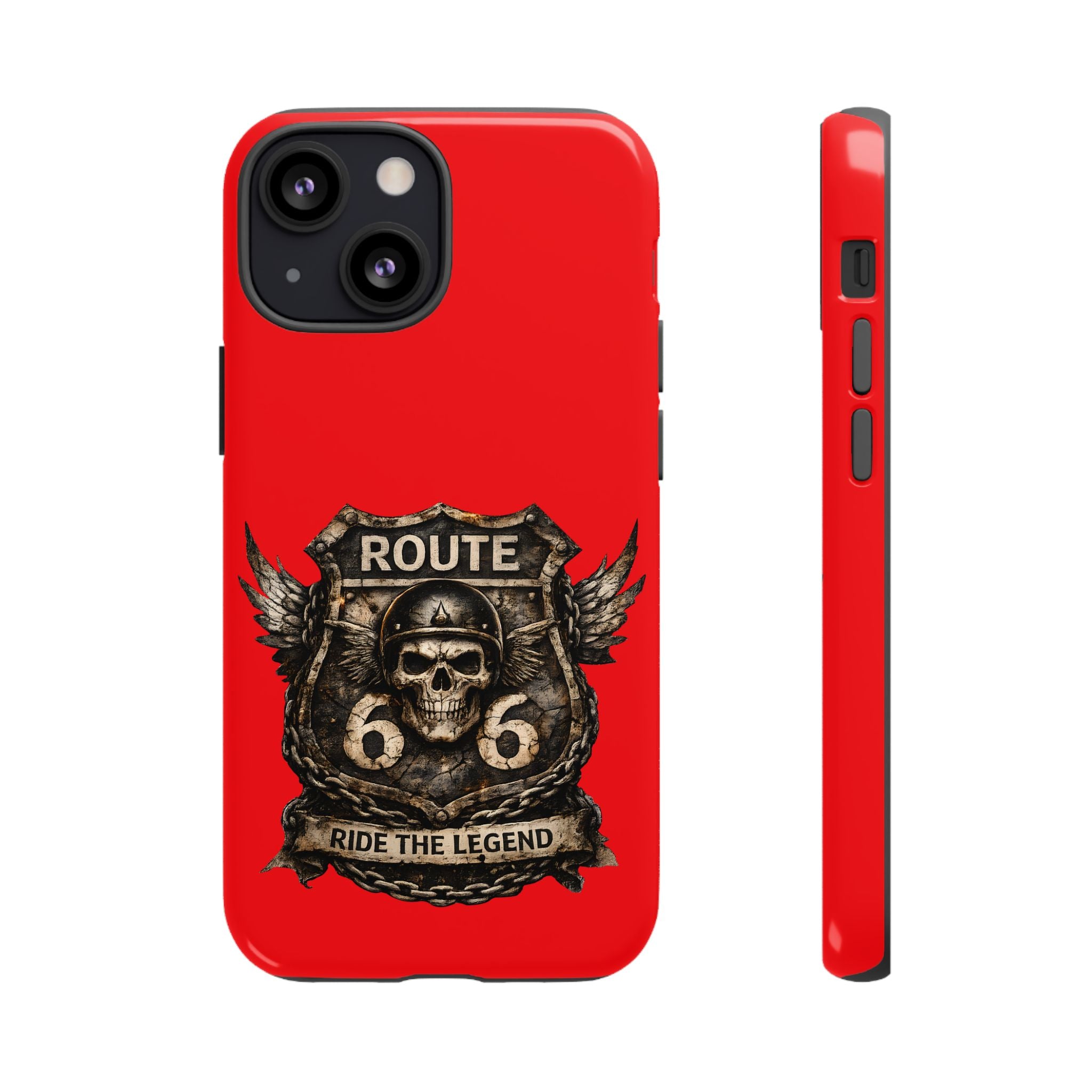 Route 66 Skull Helmet phone case | Motorcycle emblem, Ride the Legend