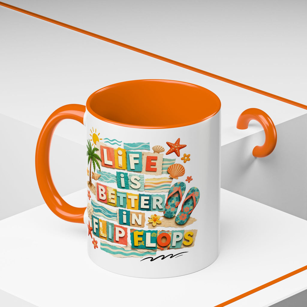 Life Is Better in Flip Flops Mug | Beach Summer Coffee Cup