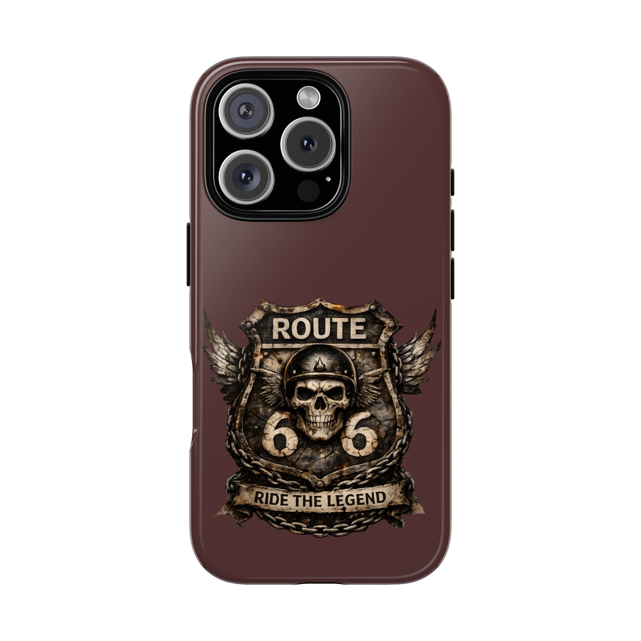Route 66 Skull Helmet phone case | Motorcycle emblem, Ride the Legend