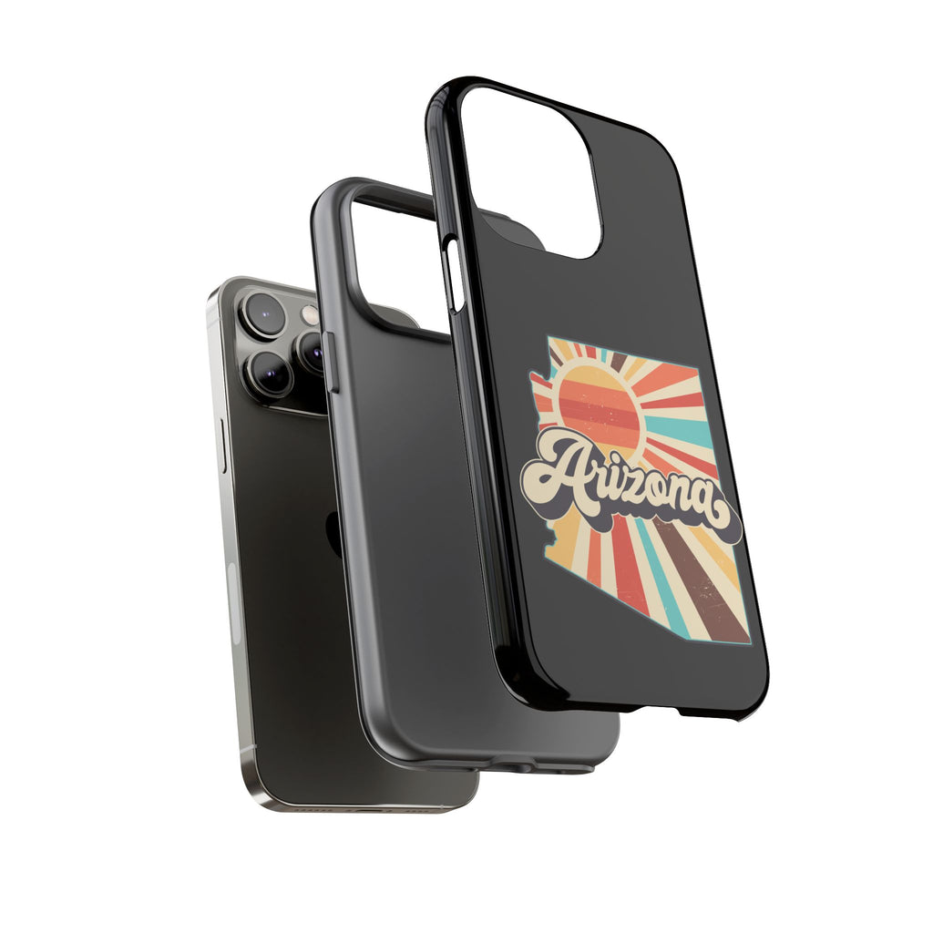 Arizona State Outline Retro Sunset Phone Case | AZ Tough Case