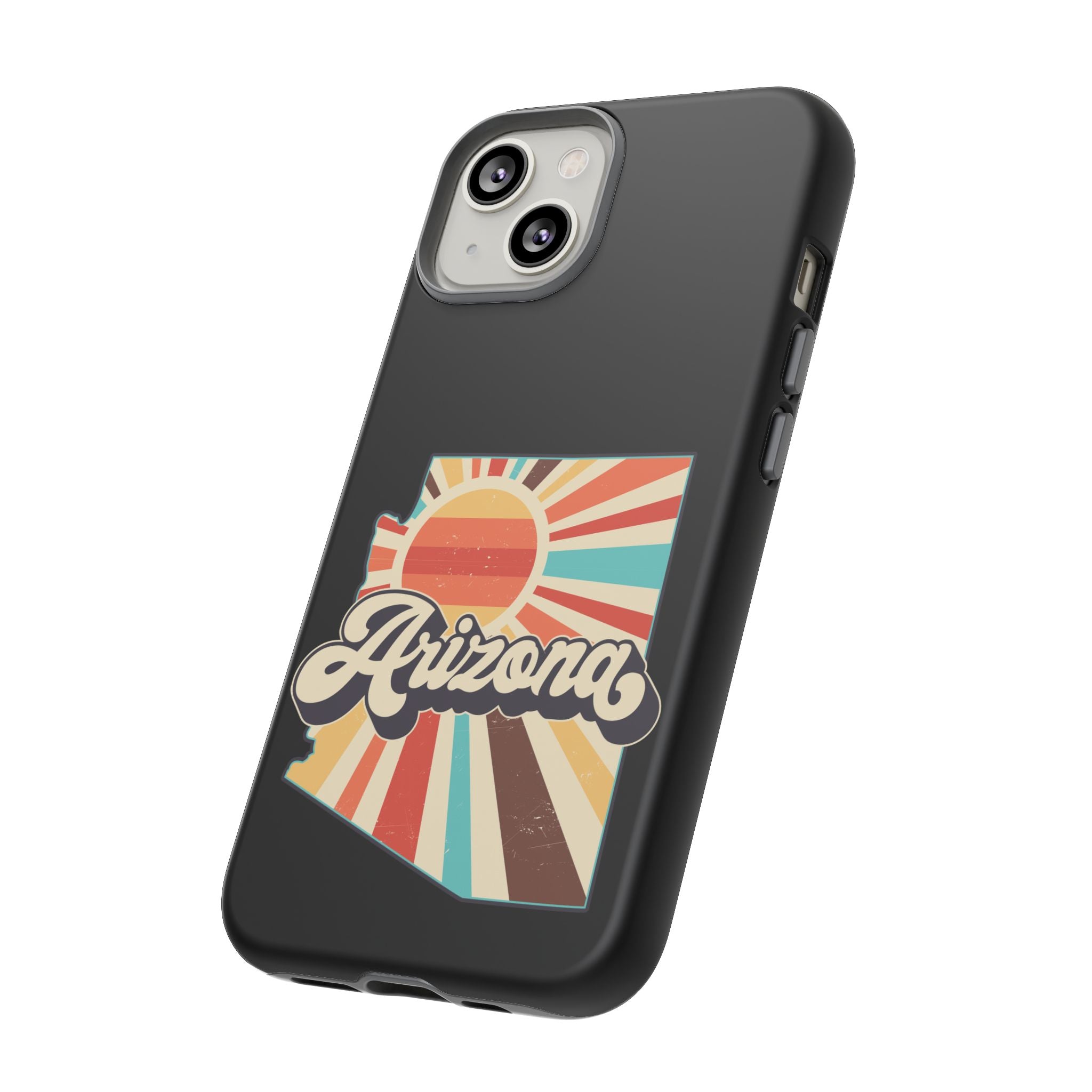 Arizona State Outline Retro Sunset Phone Case | AZ Tough Case