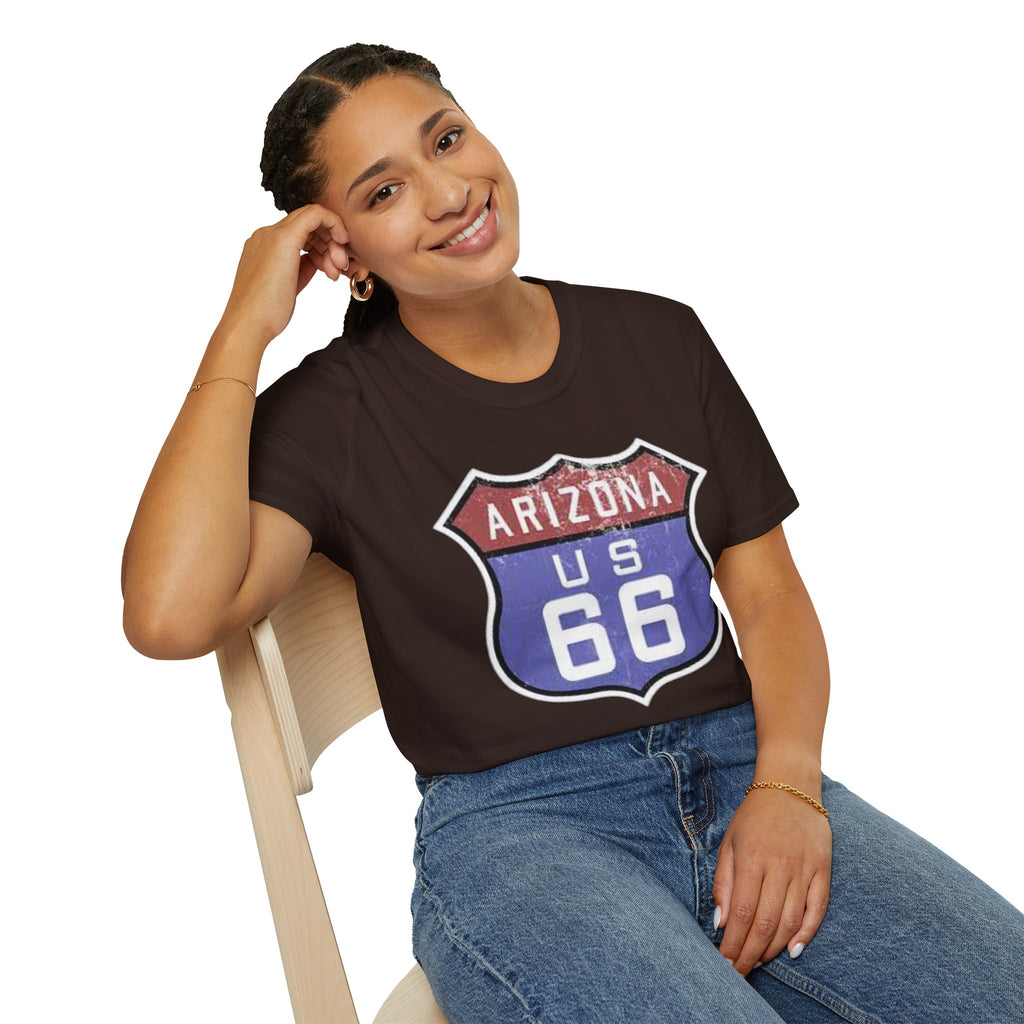 Arizona US 66 Shield T-Shirt | Route 66 Vintage Sign Tee